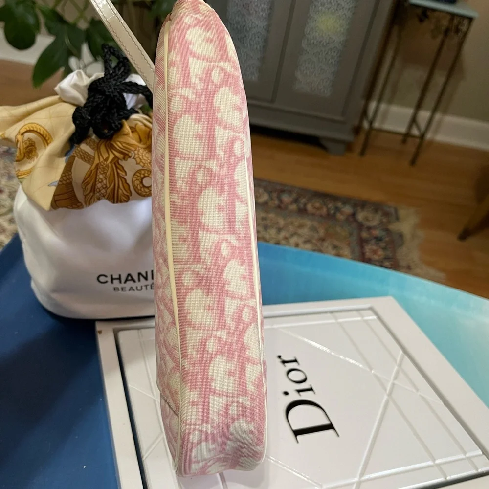 Dior Pink Oblique Logo Mini Canvas Saddle Bag - Picture 10 of 17